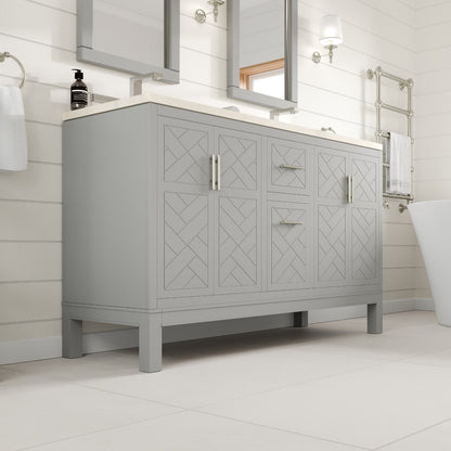 Eviva Cambridge 24 in. Gray Single Sink Bath Vanity with Quartz Top and Undermount Porcelain Sink (24"-60")
