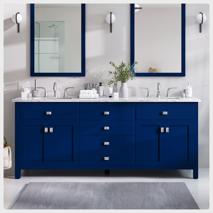 Eviva Artemis Bath Vanity with Engineered Stone Top & Undermount Porcelain Sink (42"-72")