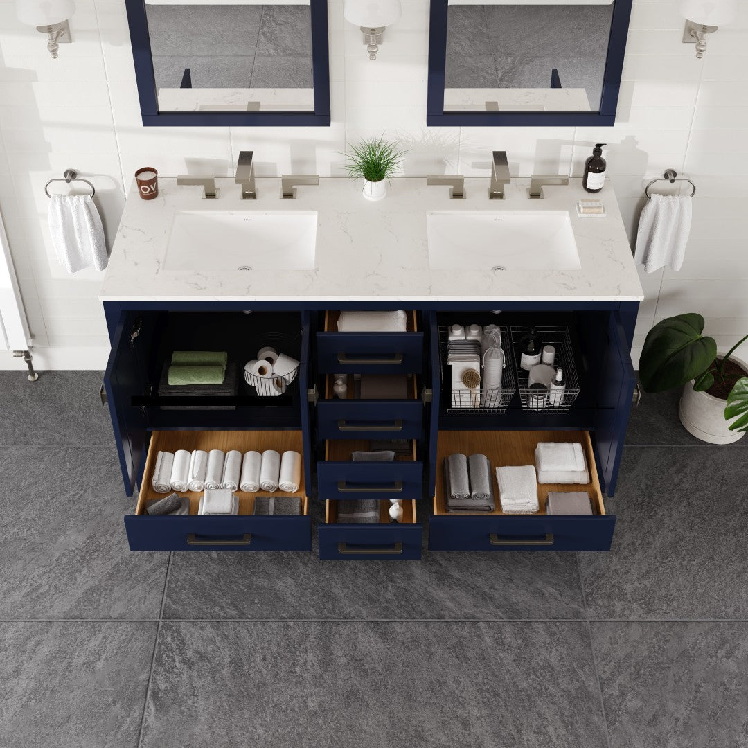Eviva Aberdeen Bath Vanity with Counter Top and Undermount Porcelain Sink (24"-96")