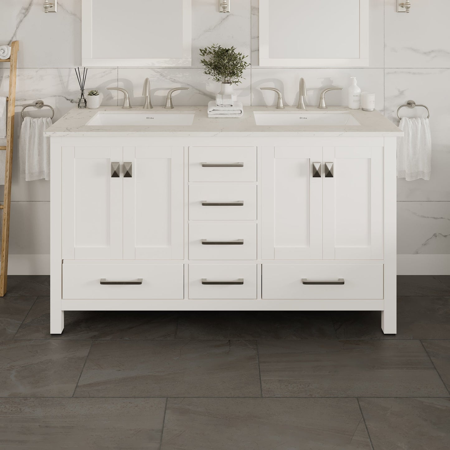 Eviva Aberdeen Bath Vanity with Counter Top and Undermount Porcelain Sink (24"-96")