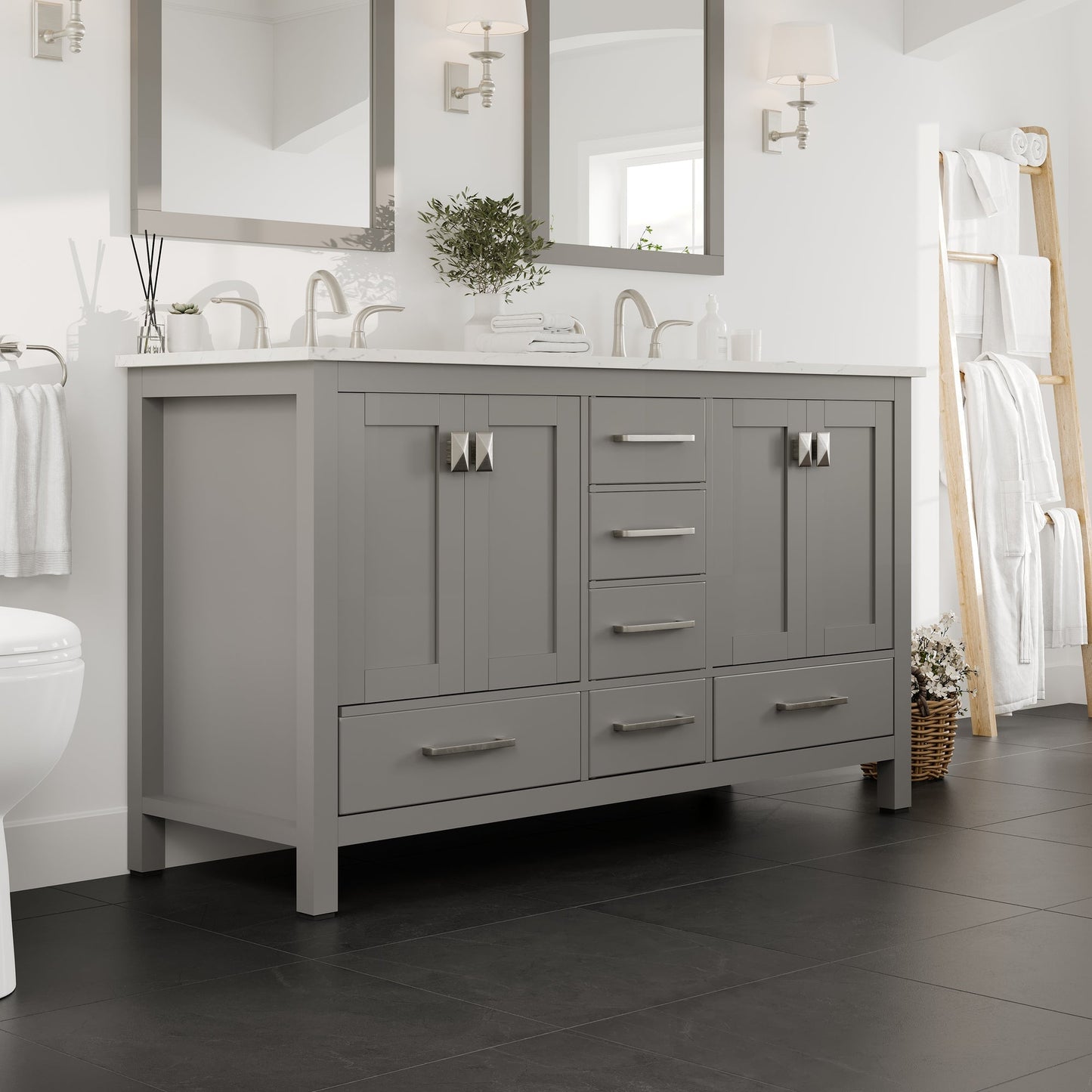 Eviva Aberdeen Bath Vanity with Counter Top and Undermount Porcelain Sink (24"-96")