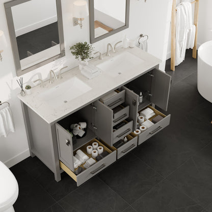 Eviva Aberdeen Bath Vanity with Counter Top and Undermount Porcelain Sink (24"-96")