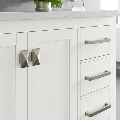 Eviva London Bath Vanity with Carrara Quartz Top and Undermount Porcelain Sink (20"-60")