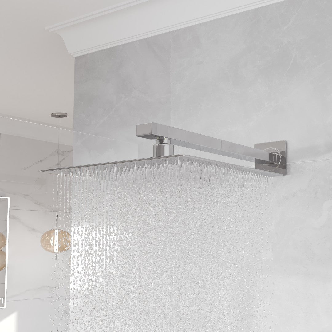 Eviva Edge Shower System with Slide Bar Hand-Shower and Thermostatic Valve