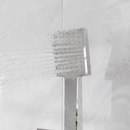 Eviva Edge Shower System with Slide Bar Hand-Shower and Thermostatic Valve