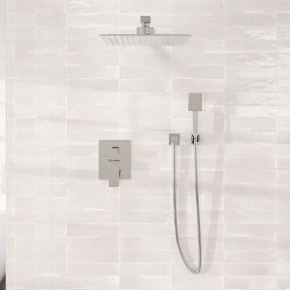 Eviva Edge Shower System with Slide Bar Hand-Shower and Thermostatic Valve