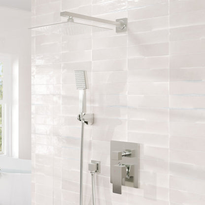 Eviva Edge Shower System with Slide Bar Hand-Shower and Thermostatic Valve