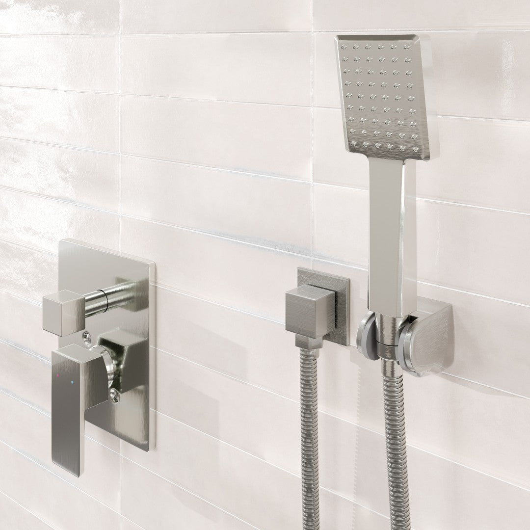 Eviva Edge Shower System with Slide Bar Hand-Shower and Thermostatic Valve