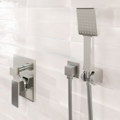Eviva Edge Shower System with Slide Bar Hand-Shower and Thermostatic Valve