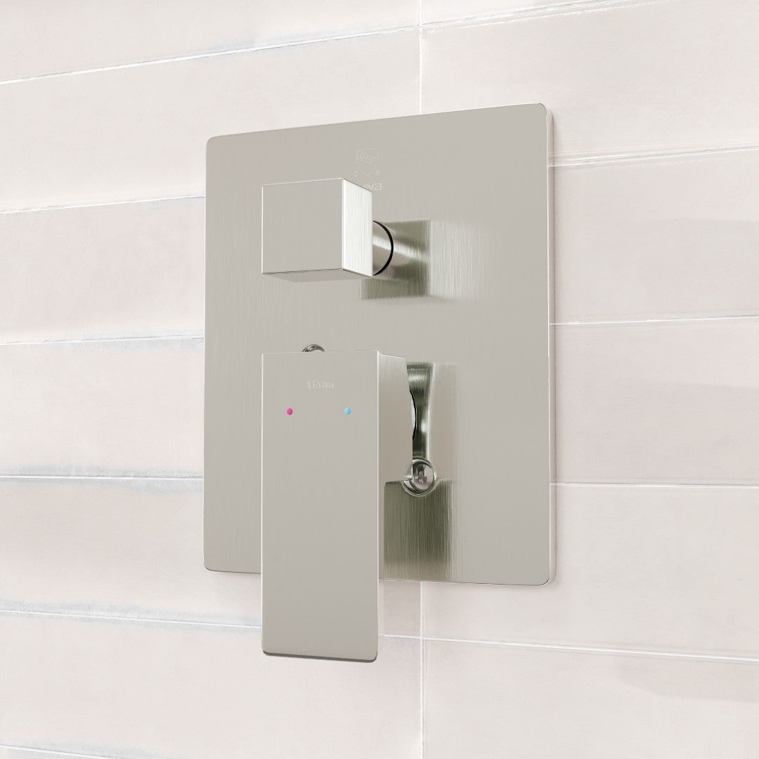 Eviva Edge Shower System with Slide Bar Hand-Shower and Thermostatic Valve