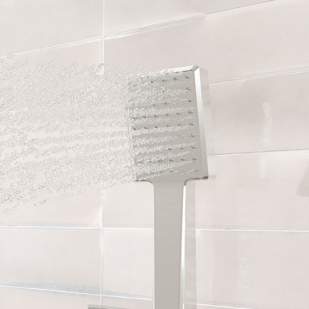 Eviva Edge Shower System with Slide Bar Hand-Shower and Thermostatic Valve