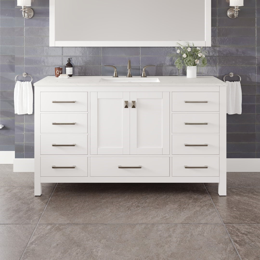 Eviva Aberdeen Bath Vanity with Counter Top and Undermount Porcelain Sink (24"-96")