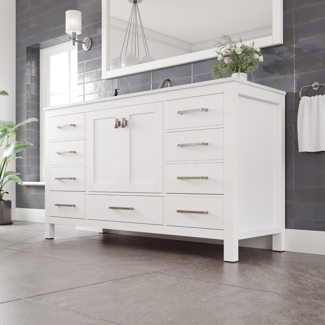 Eviva Aberdeen Bath Vanity with Counter Top and Undermount Porcelain Sink (24"-96")