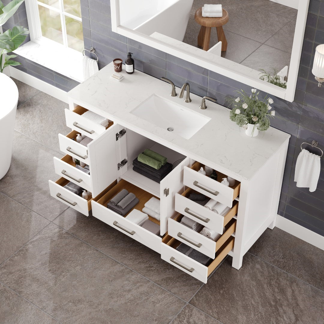 Eviva Aberdeen Bath Vanity with Counter Top and Undermount Porcelain Sink (24"-96")