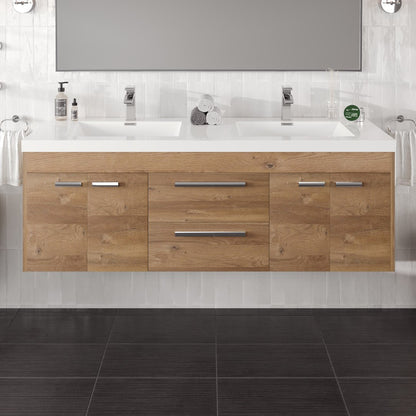 Eviva Lugano Bath Vanity with Acrylic Top and Integrated Sink (24"-84")
