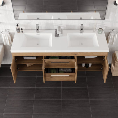 Eviva Lugano Bath Vanity with Acrylic Top and Integrated Sink (24"-84")