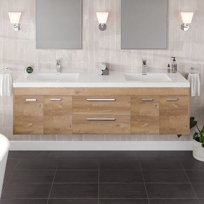 Eviva Lugano Bath Vanity with Acrylic Top and Integrated Sink (24"-84")