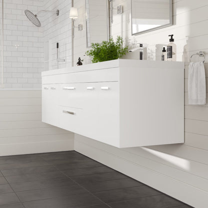Eviva Lugano Bath Vanity with Acrylic Top and Integrated Sink (24"-84")