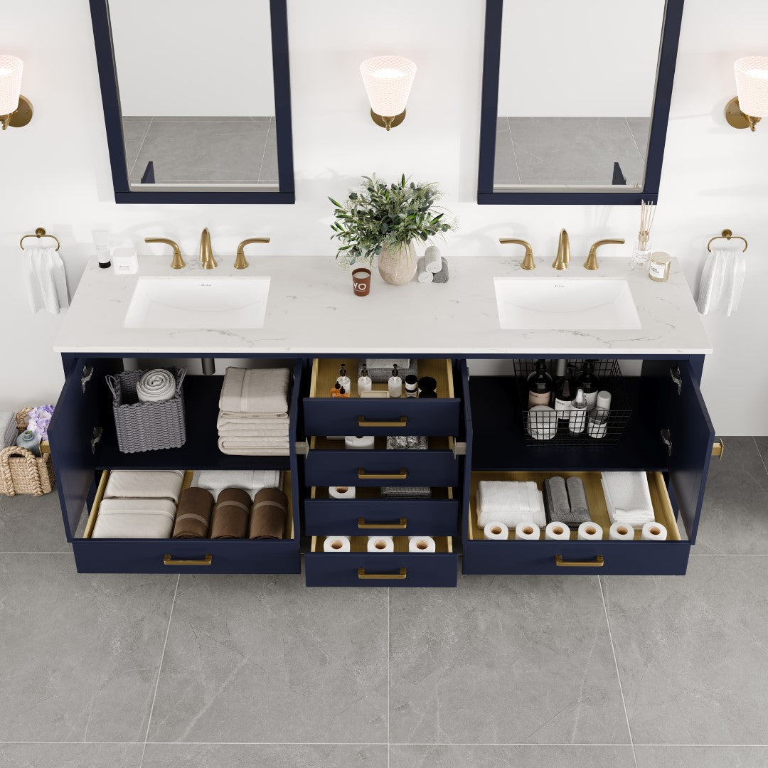 Eviva Aberdeen Bath Vanity with Counter Top and Undermount Porcelain Sink (24"-96")