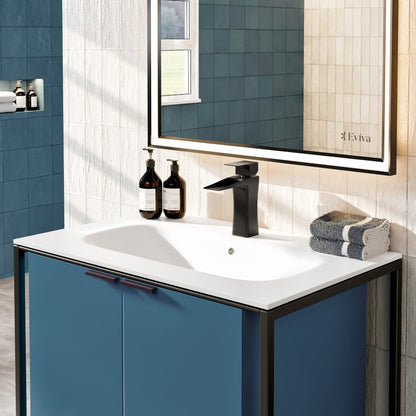 Eviva Onyx Wall Mount Bath Vanity with Solid Surface Top and Integrated Sink (26"-48")