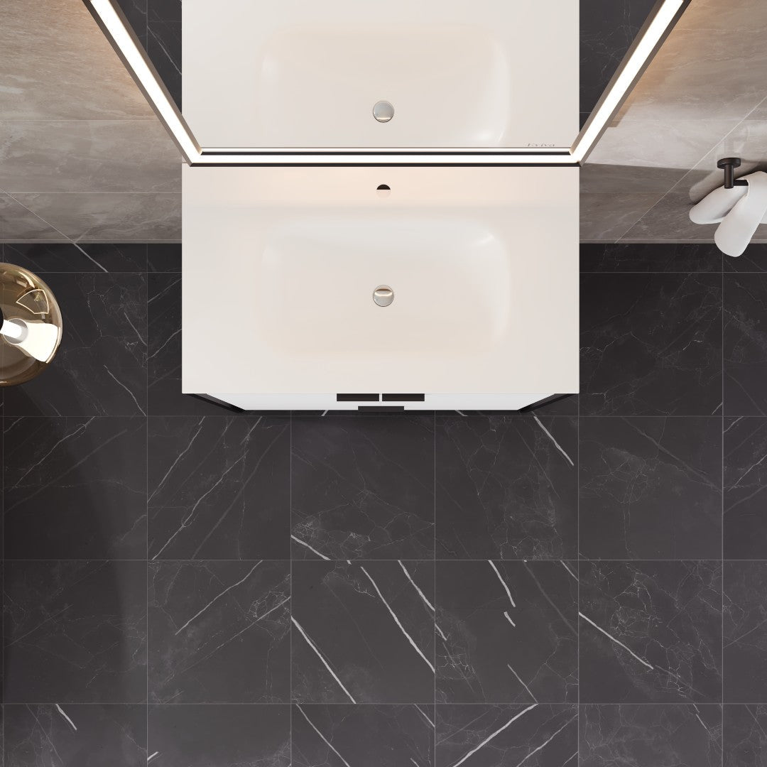 Eviva Onyx Wall Mount Bath Vanity with Solid Surface Top and Integrated Sink (26"-48")