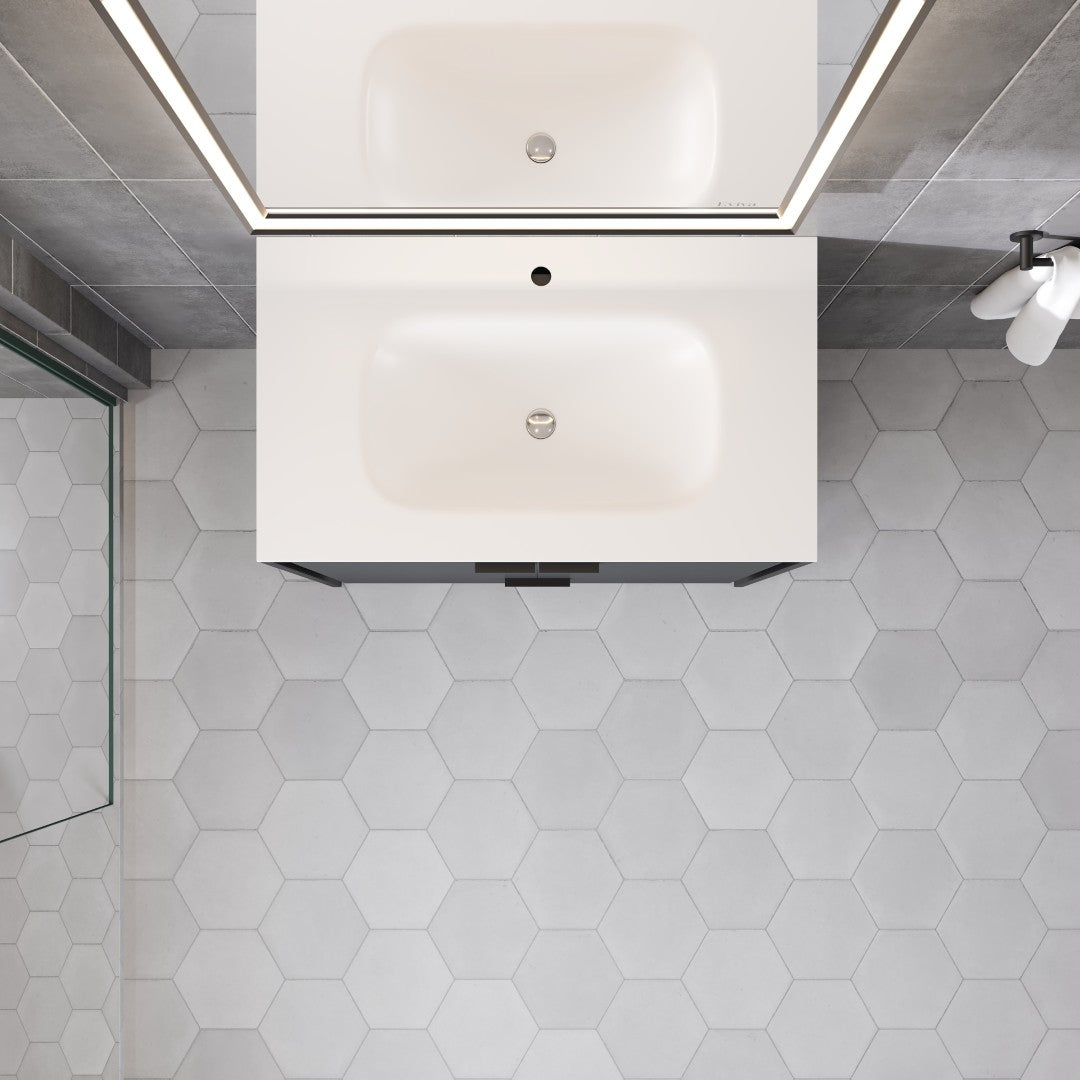 Eviva Onyx Wall Mount Bath Vanity with Solid Surface Top and Integrated Sink (26"-48")