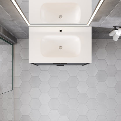 Eviva Onyx Wall Mount Bath Vanity with Solid Surface Top and Integrated Sink (26"-48")