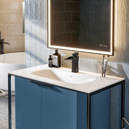 Eviva Onyx Wall Mount Bath Vanity with Solid Surface Top and Integrated Sink (26"-48")