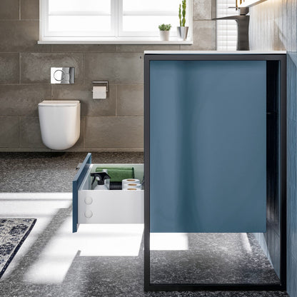 Eviva Onyx Wall Mount Bath Vanity with Solid Surface Top and Integrated Sink (26"-48")