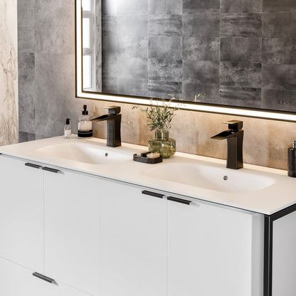 Eviva Onyx Wall Mount Bath Vanity with Solid Surface Top and Integrated Sink (26"-48")