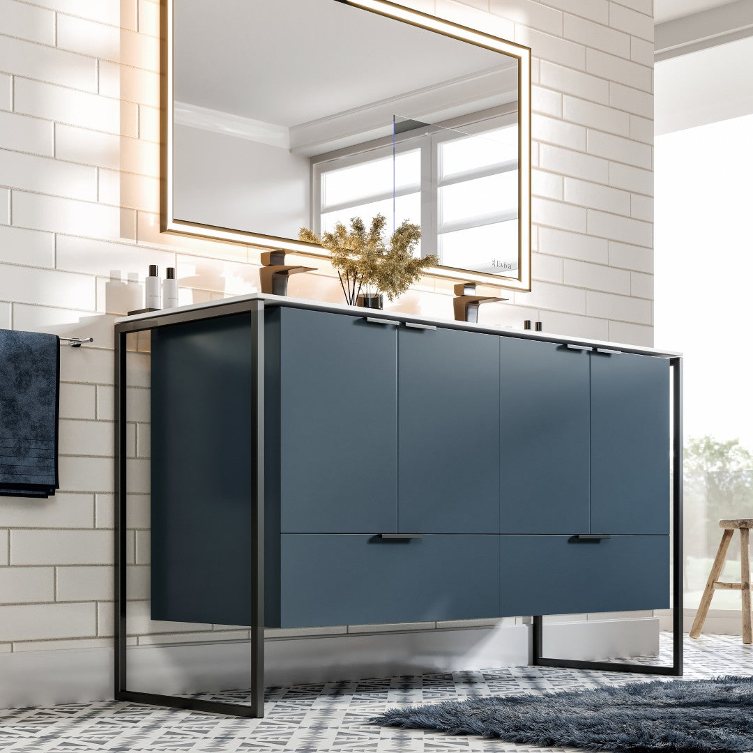 Eviva Onyx Wall Mount Bath Vanity with Solid Surface Top and Integrated Sink (26"-48")