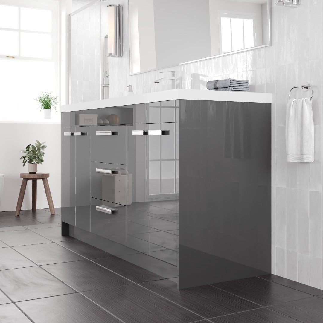 Eviva Lugano Bath Vanity with Acrylic Top and Integrated Sink (24"-84")