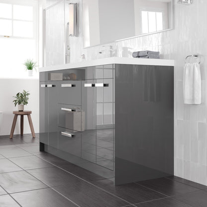 Eviva Lugano Bath Vanity with Acrylic Top and Integrated Sink (24"-84")