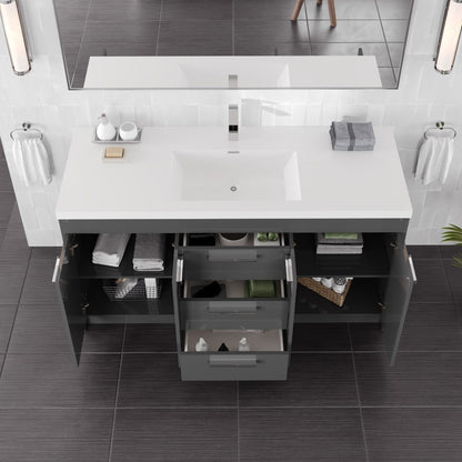 Eviva Lugano Bath Vanity with Acrylic Top and Integrated Sink (24"-84")