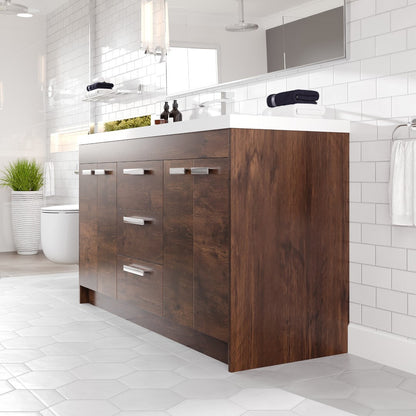 Eviva Lugano Bath Vanity with Acrylic Top and Integrated Sink (24"-84")