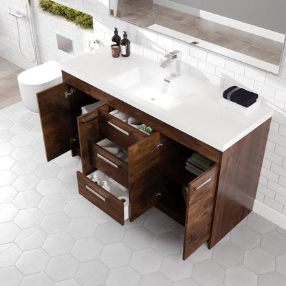 Eviva Lugano Bath Vanity with Acrylic Top and Integrated Sink (24"-84")