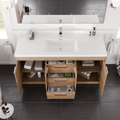 Eviva Lugano Bath Vanity with Acrylic Top and Integrated Sink (24"-84")
