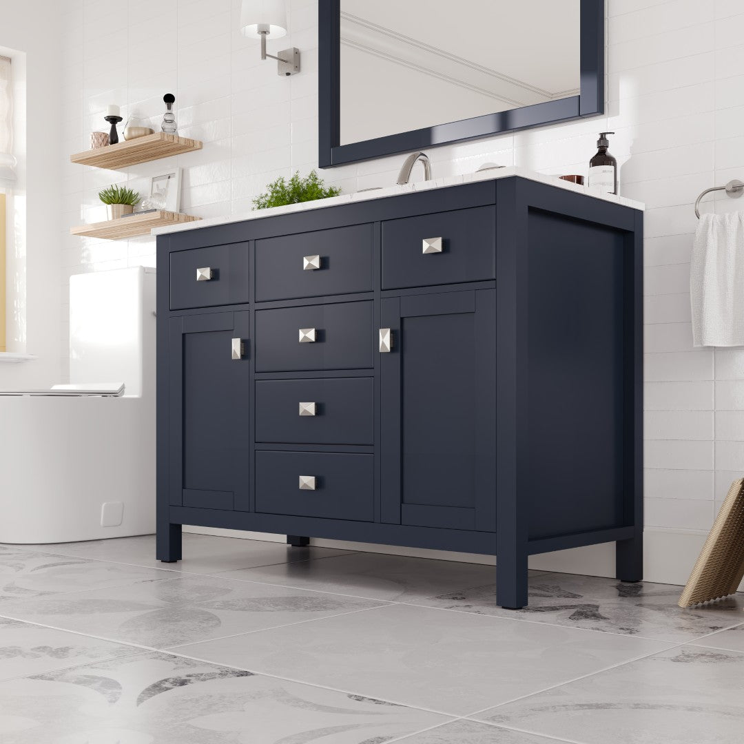 Eviva Artemis Bath Vanity with Engineered Stone Top & Undermount Porcelain Sink (42"-72")