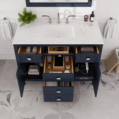 Eviva Artemis Bath Vanity with Engineered Stone Top & Undermount Porcelain Sink (42"-72")