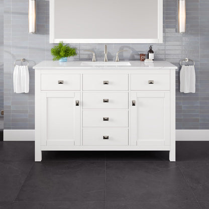 Eviva Artemis Bath Vanity with Engineered Stone Top & Undermount Porcelain Sink (42"-72")