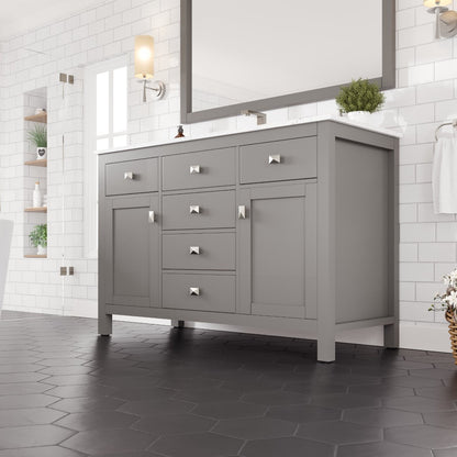 Eviva Artemis Bath Vanity with Engineered Stone Top & Undermount Porcelain Sink (42"-72")