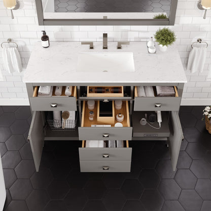 Eviva Artemis Bath Vanity with Engineered Stone Top & Undermount Porcelain Sink (42"-72")