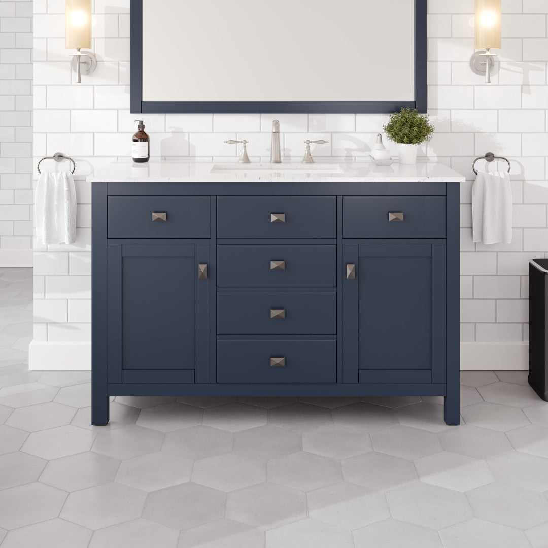 Eviva Artemis Bath Vanity with Engineered Stone Top & Undermount Porcelain Sink (42"-72")