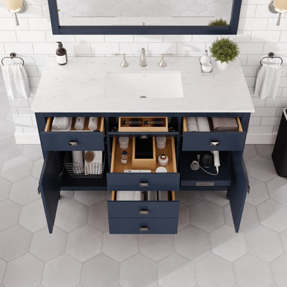Eviva Artemis Bath Vanity with Engineered Stone Top & Undermount Porcelain Sink (42"-72")