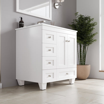 Eviva Acclaim Bath Vanity with Counter Top and Undermount Porcelain Sink (24"-30")