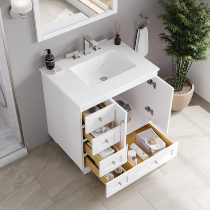 Eviva Acclaim Bath Vanity with Counter Top and Undermount Porcelain Sink (24"-30")