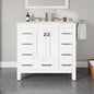 Eviva Hampton Bath Vanity with Carrara Quartz Top and Undermount Porcelain Sink