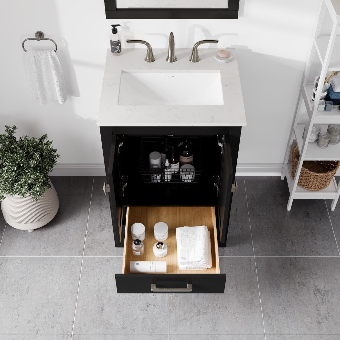 Eviva Aberdeen Bath Vanity with Counter Top and Undermount Porcelain Sink (24"-96")