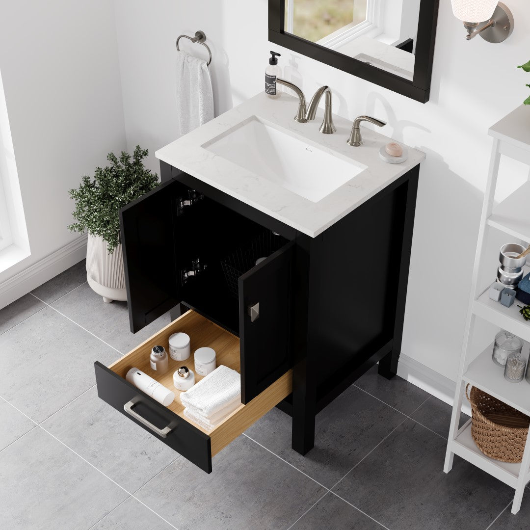Eviva Aberdeen Bath Vanity with Counter Top and Undermount Porcelain Sink (24"-96")