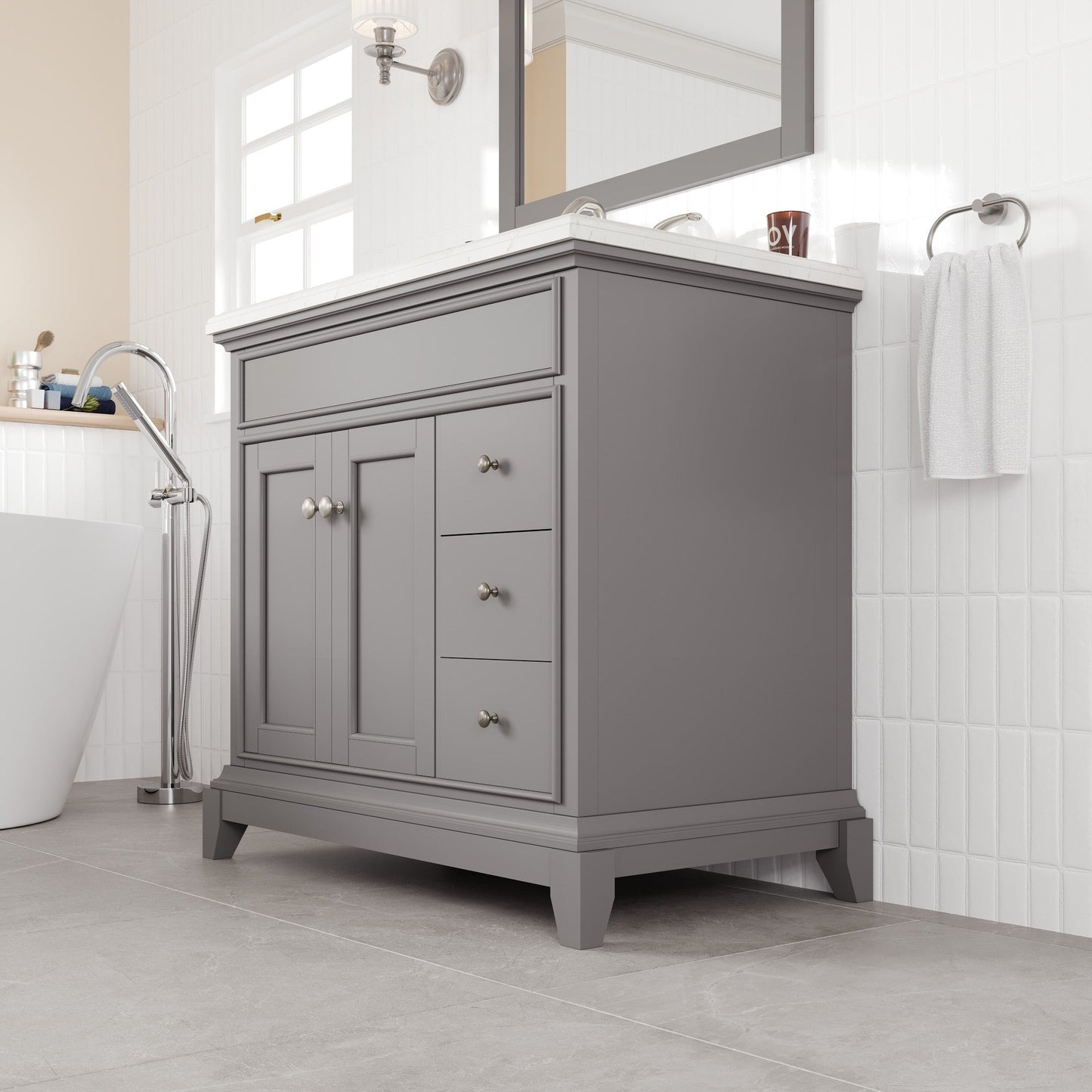 Eviva Elite Stamford Bath Vanity with Counter Top and Undermount Porcelain Sink (24"-72")